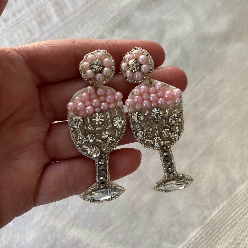 NEW Champagne Beaded Earrings